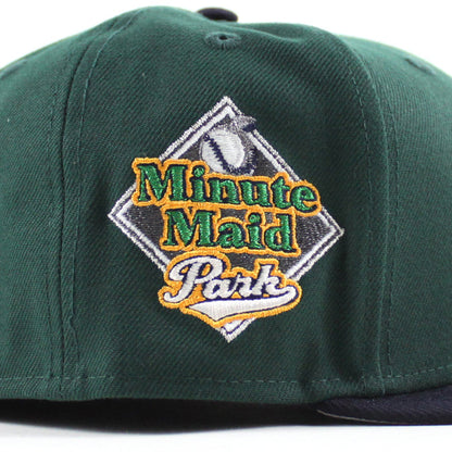Houston Astros (Orbit Mascot) Minute Maid Park New Era 59Fifty Fitted Hat (Dark Green Navy Gray Under Brim)