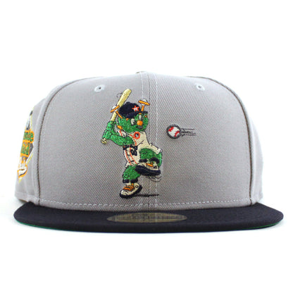 Houston Astros (Orbit Mascot) Minute Maid Park New Era 59Fifty Fitted Hat (Gray Navy Green Under Brim)