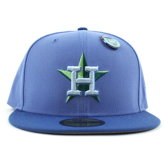 Houston Astros OUTERSPACE Earth  New Era 59Fifty Fitted Hat (Blue Navy Beige Under Brim)