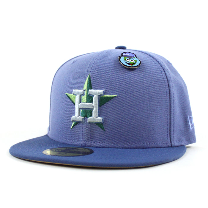 Houston Astros OUTERSPACE Earth  New Era 59Fifty Fitted Hat (Blue Navy Beige Under Brim)