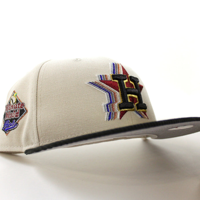Houston Astros Silver Anniversary New Era 59Fifty Fitted Hat (Stone Corduroy Gray Under Brim)