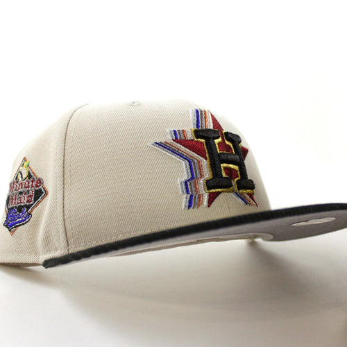 Houston Astros Silver Anniversary New Era 59Fifty Fitted Hat (Stone Corduroy Gray Under Brim)