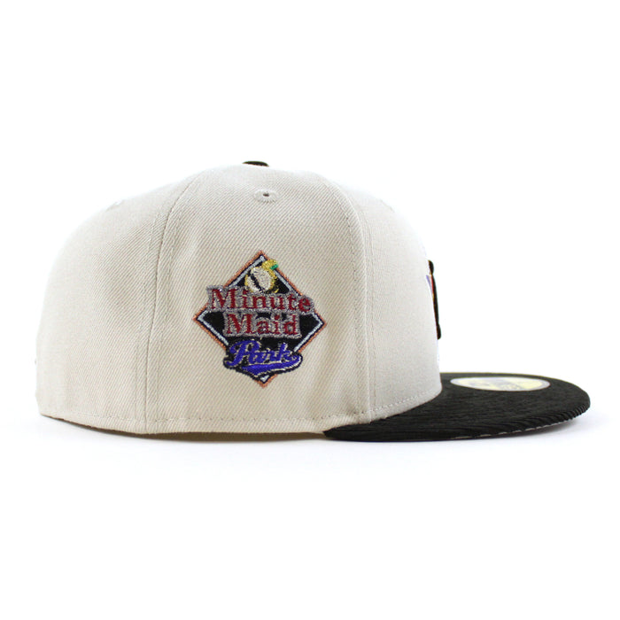Houston Astros Silver Anniversary New Era 59Fifty Fitted Hat (Stone Corduroy Gray Under Brim)