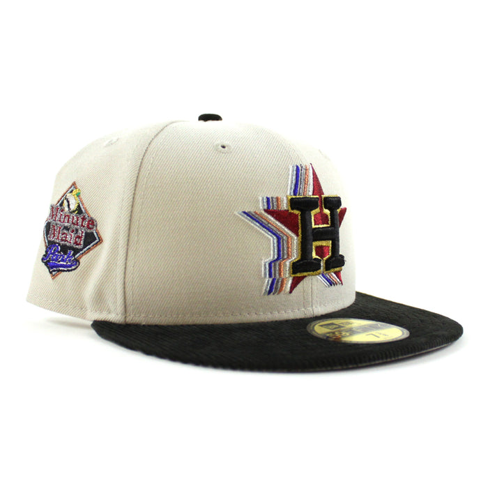 Houston Astros Silver Anniversary New Era 59Fifty Fitted Hat (Stone Corduroy Gray Under Brim)