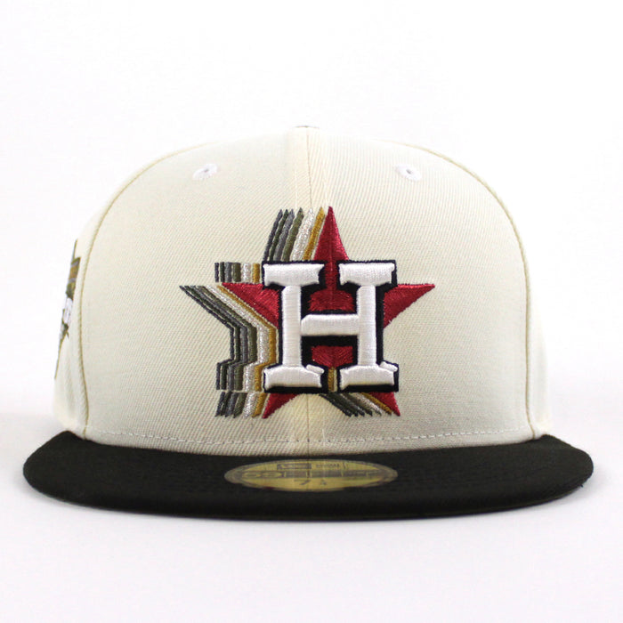 Houston Astros World Series Champions 2022 New Era 59Fifty Fitted Hat (Chrome White Black Olive Under Brim)