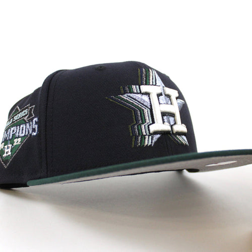 Houston Astros World Series Champions 2022 New Era 59Fifty Fitted Hat (Navy Green Gray Under Brim)