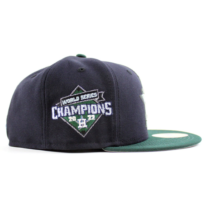 Houston Astros World Series Champions 2022 New Era 59Fifty Fitted Hat (Navy Green Gray Under Brim)