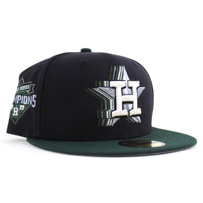 Houston Astros World Series Champions 2022 New Era 59Fifty Fitted Hat (Navy Green Gray Under Brim)