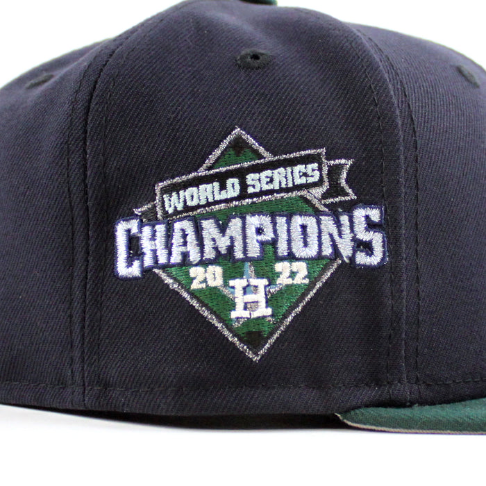 Houston Astros World Series Champions 2022 New Era 59Fifty Fitted Hat (Navy Green Gray Under Brim)