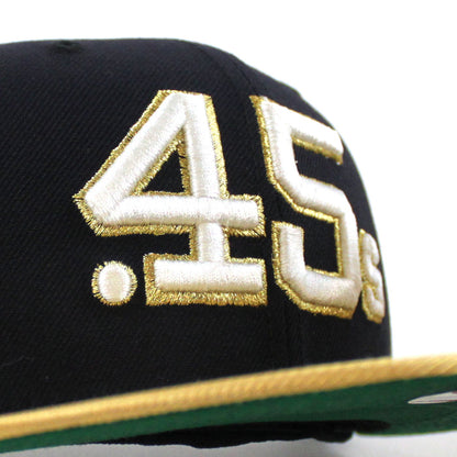 Houston Colt 45 New Era 59Fifty Fitted Hat (Navy Metallic Gold Green Under Brim)