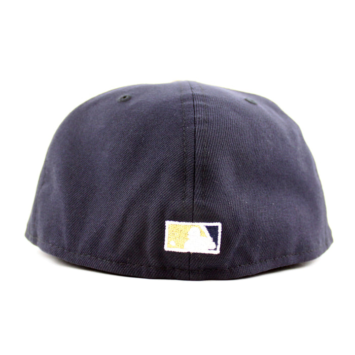 Houston Colt 45 New Era 59Fifty Fitted Hat (Navy Metallic Gold Green Under Brim)