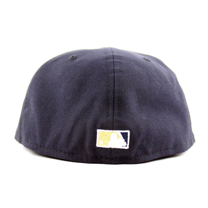 Houston Colt 45 New Era 59Fifty Fitted Hat (Navy Metallic Gold Green Under Brim)