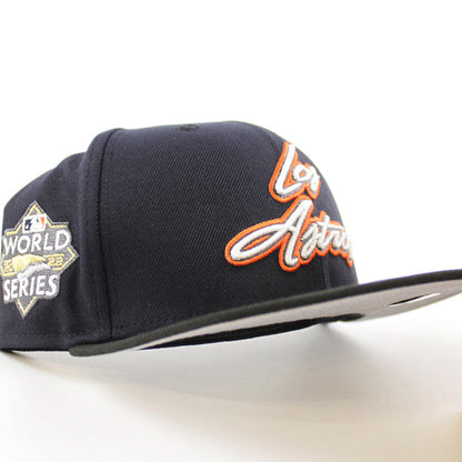 Houston Los Astros 2023 World Series New Era 59Fifty Fitted Hat (Navy Black Gray Under Brim)
