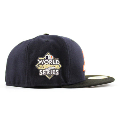 Houston Los Astros 2023 World Series New Era 59Fifty Fitted Hat (Navy Black Gray Under Brim)