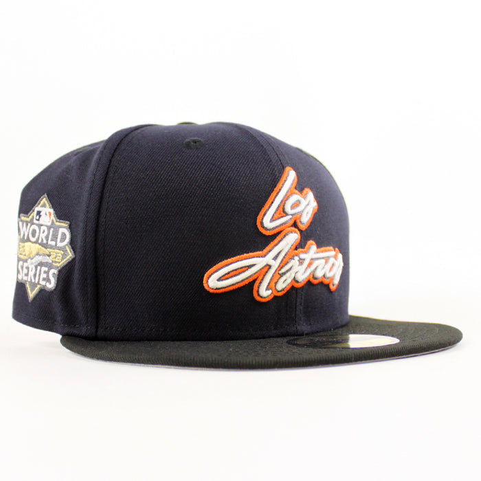 Houston Los Astros 2023 World Series New Era 59Fifty Fitted Hat (Navy Black Gray Under Brim)