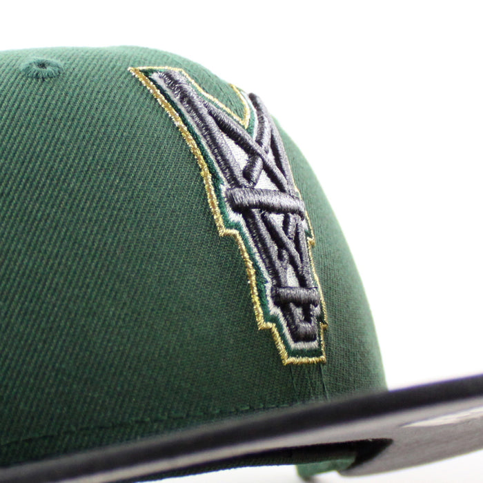 HOUSTON OILERS Upside Down Oilers Patch New Era 59Fifty Fitted Hat (Cilantro Black Gray Under Brim)