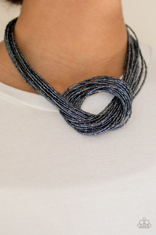 Knotted Knockout - Blue Paparazzi Accessories