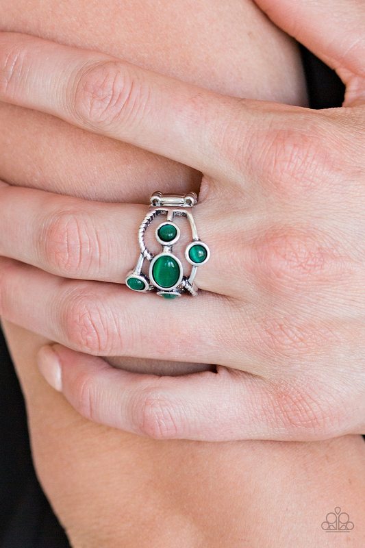Moon Mood - Green Paparazzi Accessories
