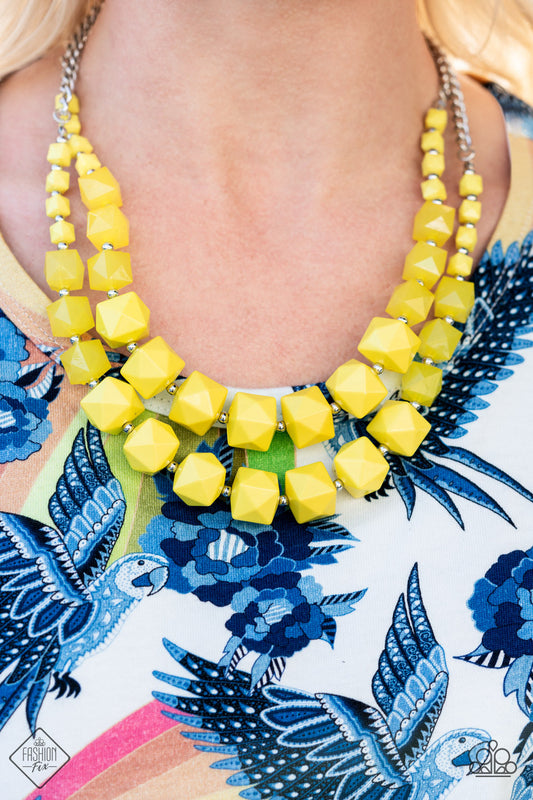 Summers Excursion - Yellow Paparazzi Accessories