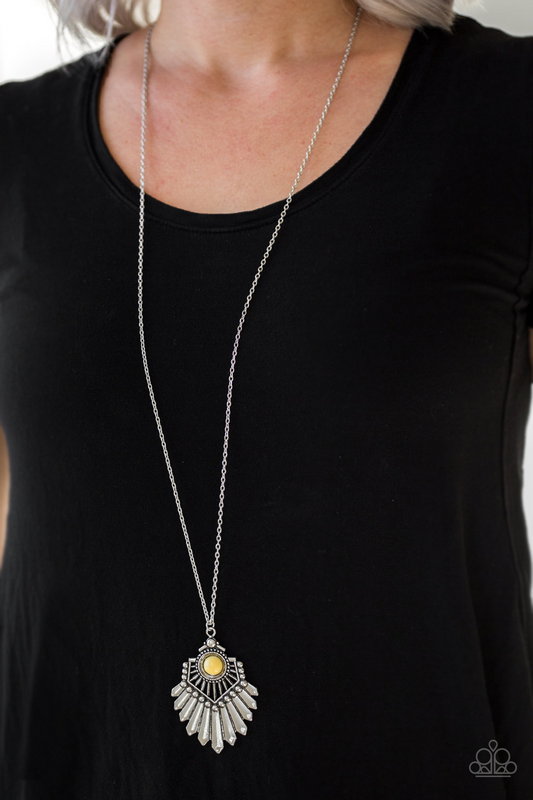 Inde-PENDANT Idol- Yellow Paparazzi Accessories
