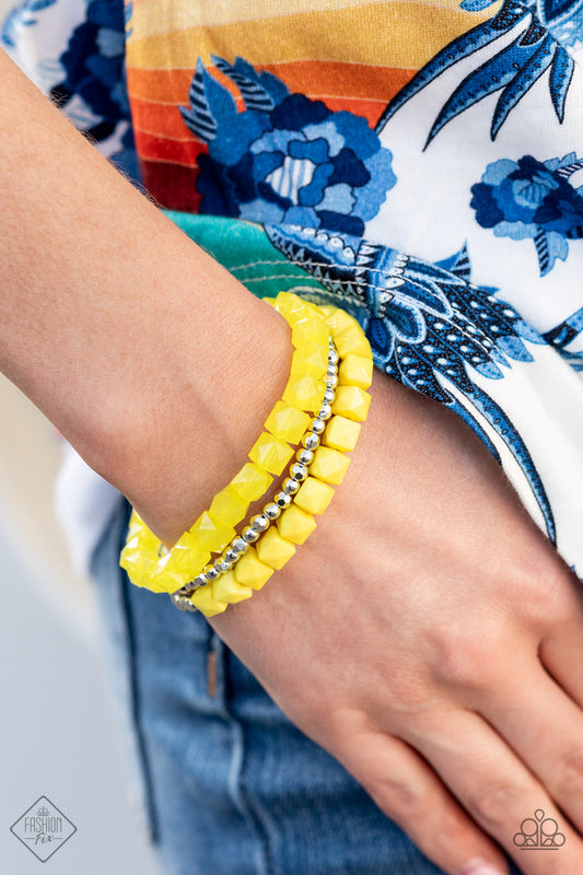 Vacay Vagabond Yellow Paparazzi Accessories