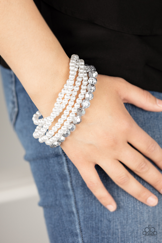 Refined Renegade - White Paparazzi Accessories
