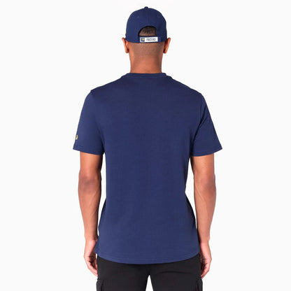 The Male model is wearing Indiana Pacers Graphic NBA Navy T-Shirt 7