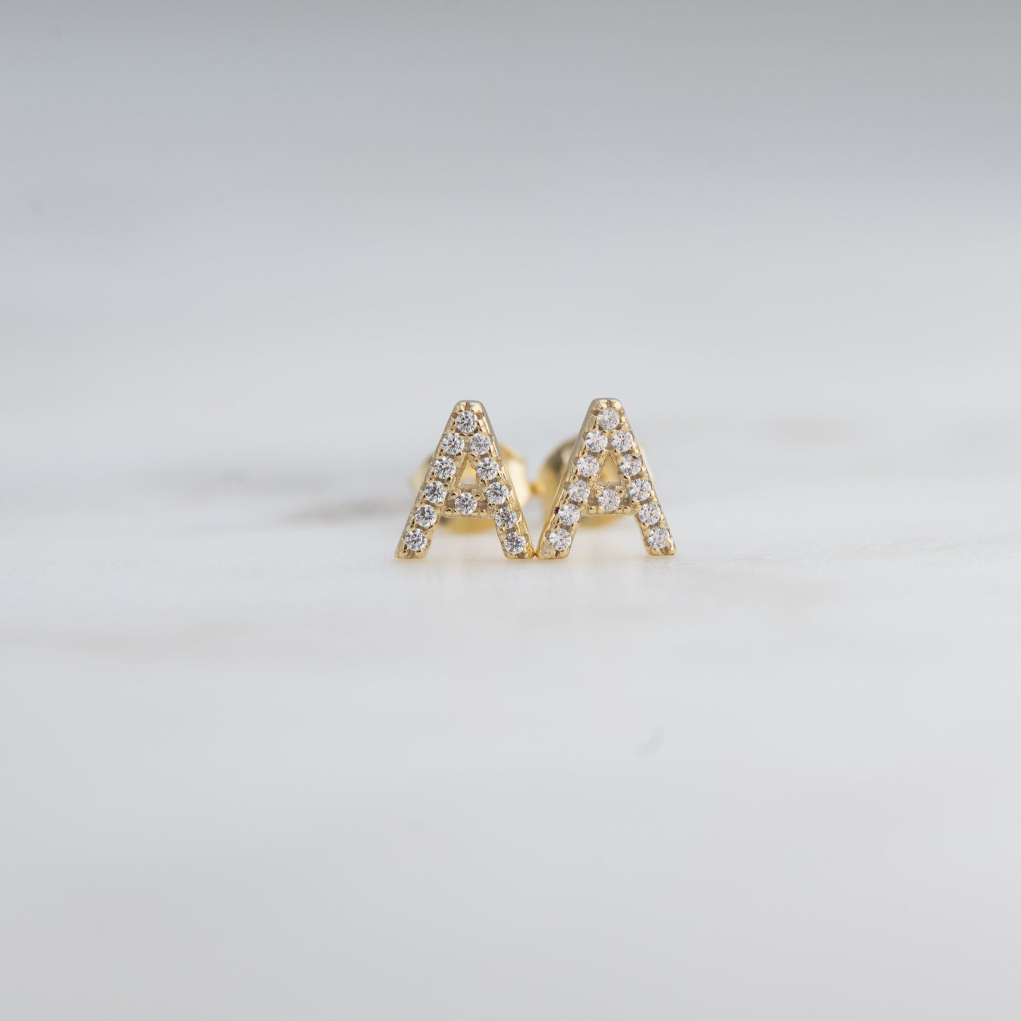 Pavé Initial Studs