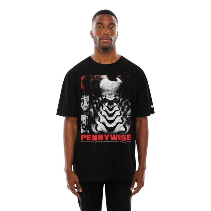 The Male model is wearing It Life Graphic Black T-Shirt 1