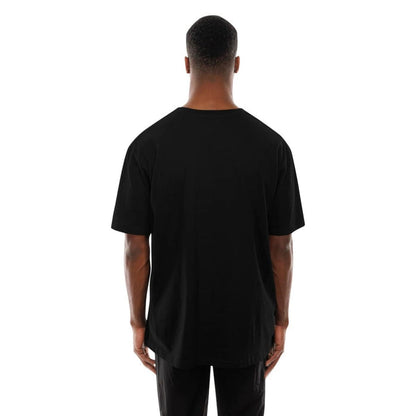 The Male model is wearing It Life Graphic Black T-Shirt 2