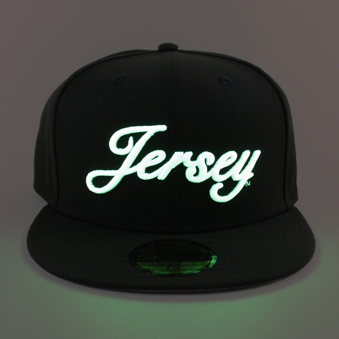 Jersey Script New Era 59Fifty Fitted Hat (Black Gray Under Brim)
