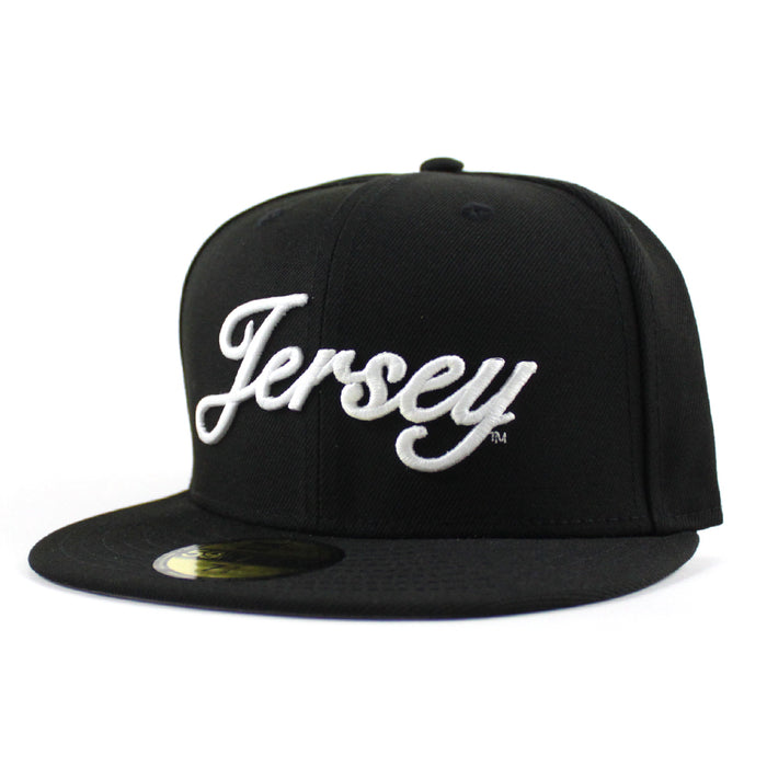 Jersey Script New Era 59Fifty Fitted Hat (Black Gray Under Brim)