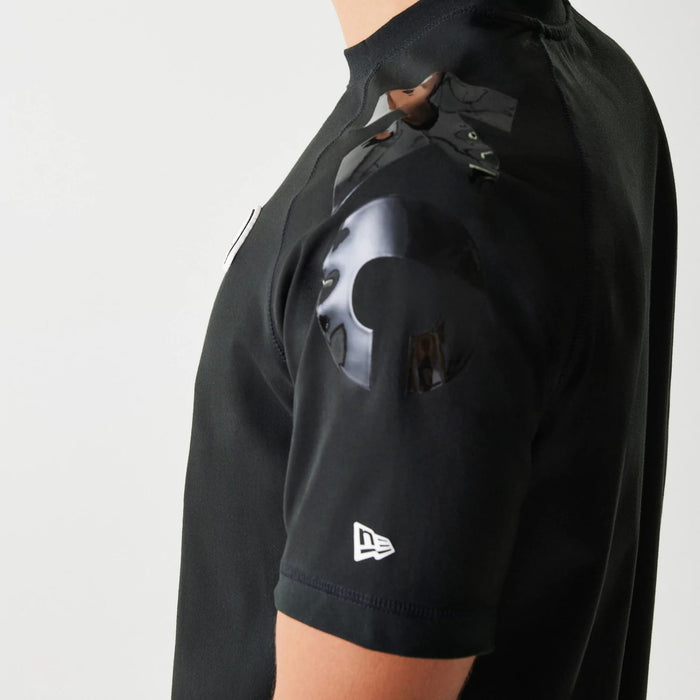 The Male model is wearing Kansas City Chiefs NFL 3RD Down Black T-Shirt 5