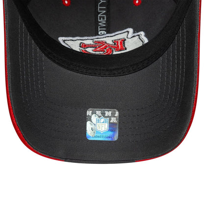 This is a Kansas City Chiefs NFL Charcoal 9TWENTY Adjustable Cap 5