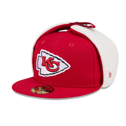 This is a Kansas City Chiefs NFL Classic Red Dogear 59FIFTY Fitted Cap 1