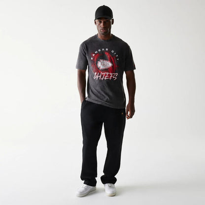 The Male model is wearing Kansas City Chiefs NFL Sport Night Black T-Shirt 8