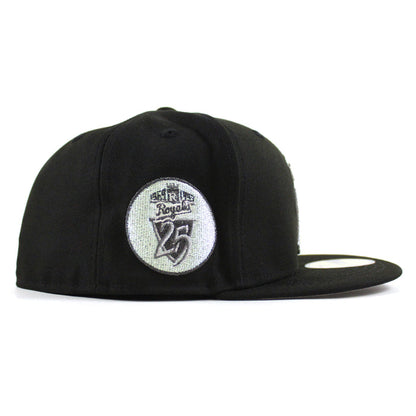 Kansas City Royals 1969-1993 25 Years Patch New Era 59Fifty Fitted Hat (Black Gray Under Brim)