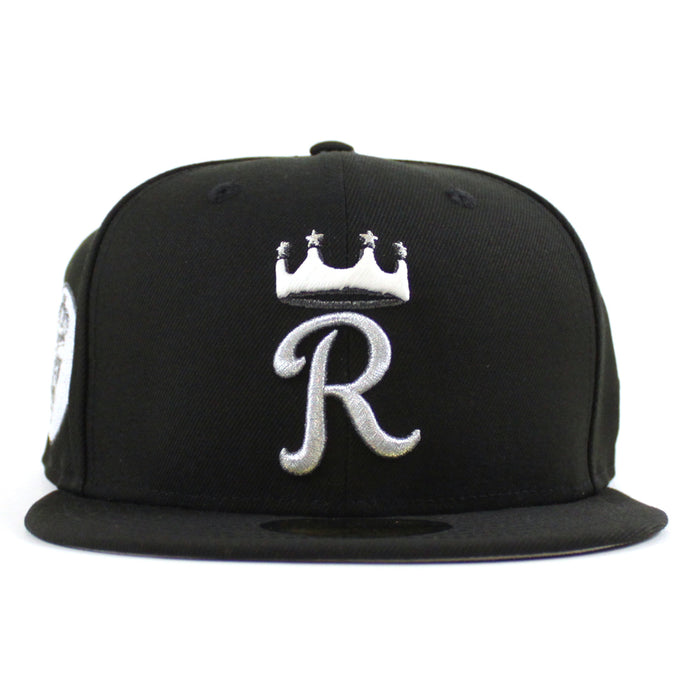Kansas City Royals 1969-1993 25 Years Patch New Era 59Fifty Fitted Hat (Black Gray Under Brim)