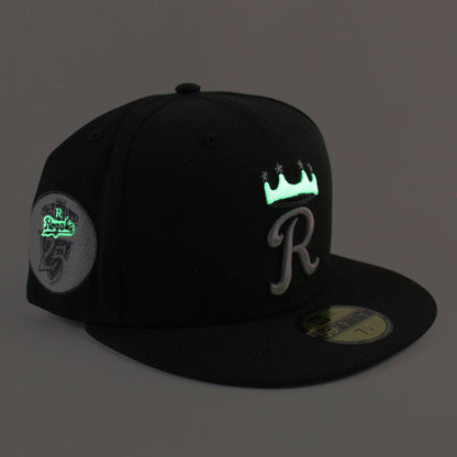 Kansas City Royals 1969-1993 25 Years Patch New Era 59Fifty Fitted Hat (Black Gray Under Brim)
