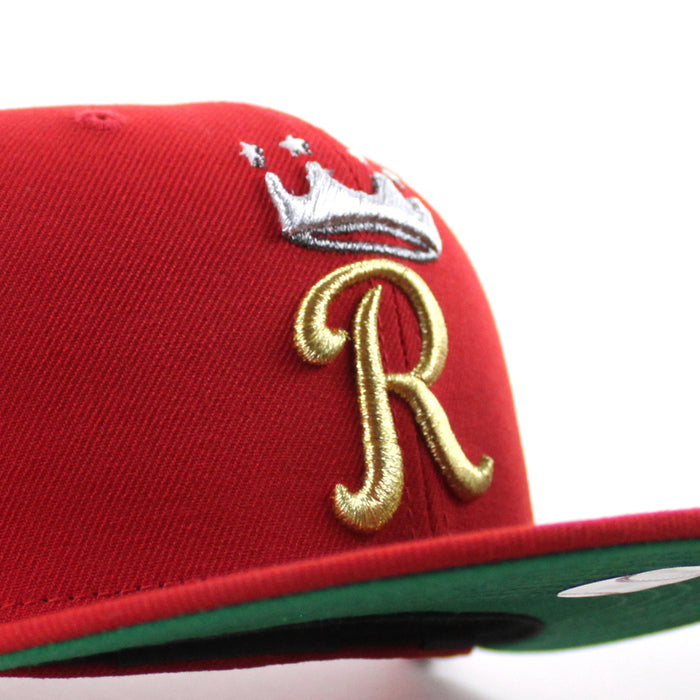 Kansas City Royals 50th Anniversary New Era 59Fifty Fitted Hat (Scarlet Red Green Under Brim)
