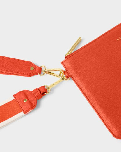 Hallie Wristlet Pouch - Deep Orange