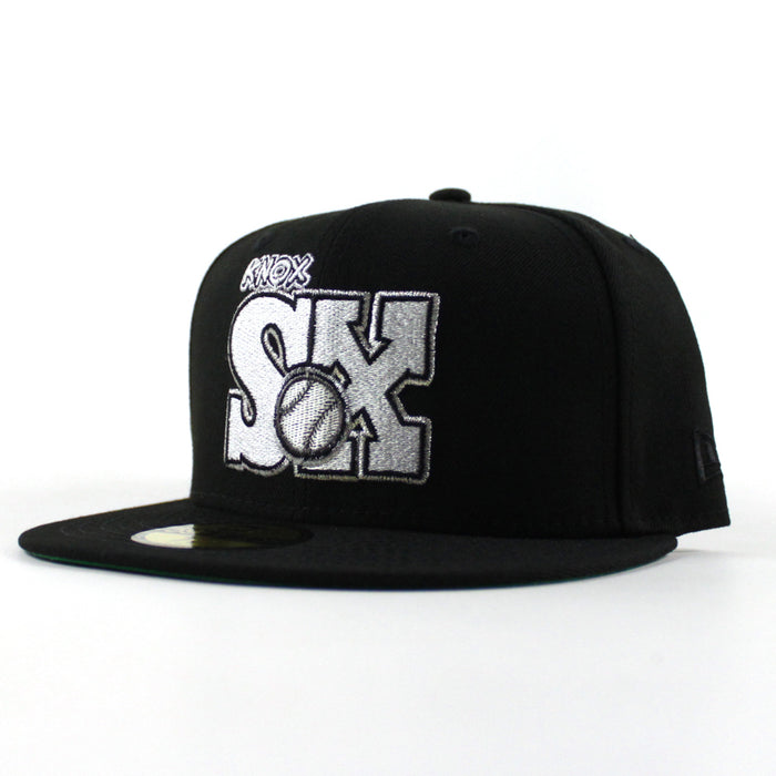 KNOXVILLE Sox New Era Fitted 59Fifty Hat (Black Green Under Brim)