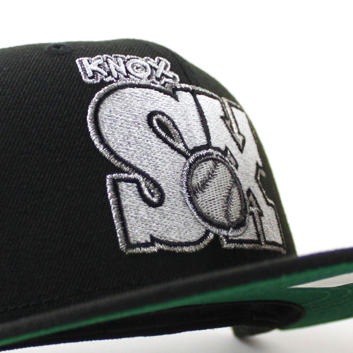 KNOXVILLE Sox New Era Fitted 59Fifty Hat (Black Green Under Brim)