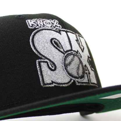 KNOXVILLE Sox New Era Fitted 59Fifty Hat (Black Green Under Brim)