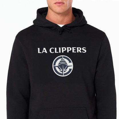 The Male model is wearing LA Clippers NBA Black Pullover Hoodie 5