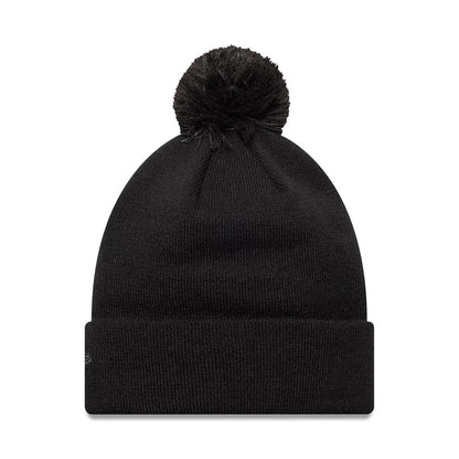 This is a LA Dodgers Womens MLB Metallic Black Cuff Knit Beanie Hat 2