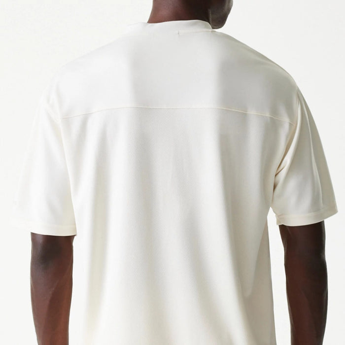 The Male model is wearing LA Lakers NBA Tonal Open White Mesh Jersey 7