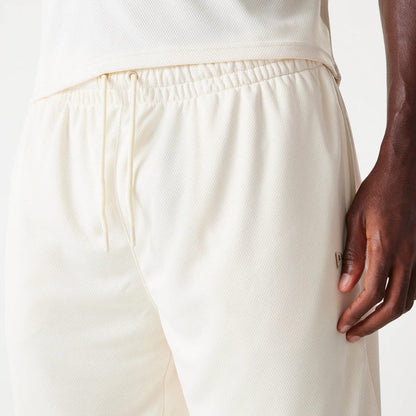 The Male model is wearing LA Lakers NBA Tonal Open White Mesh Shorts 5