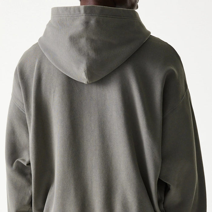 The Male model is wearing LA Lakers NBA Washed Grey Full Zip Hoodie 7
