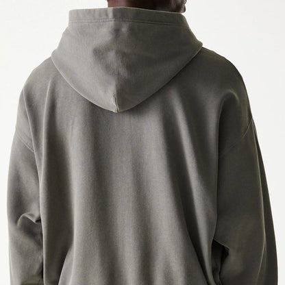 The Male model is wearing LA Lakers NBA Washed Grey Full Zip Hoodie 7